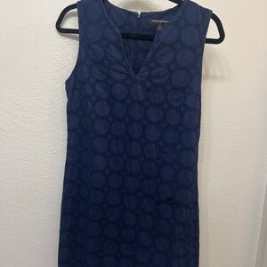 Banana Republic Blue Sleeveless V-Neck Sheath Mini Dress